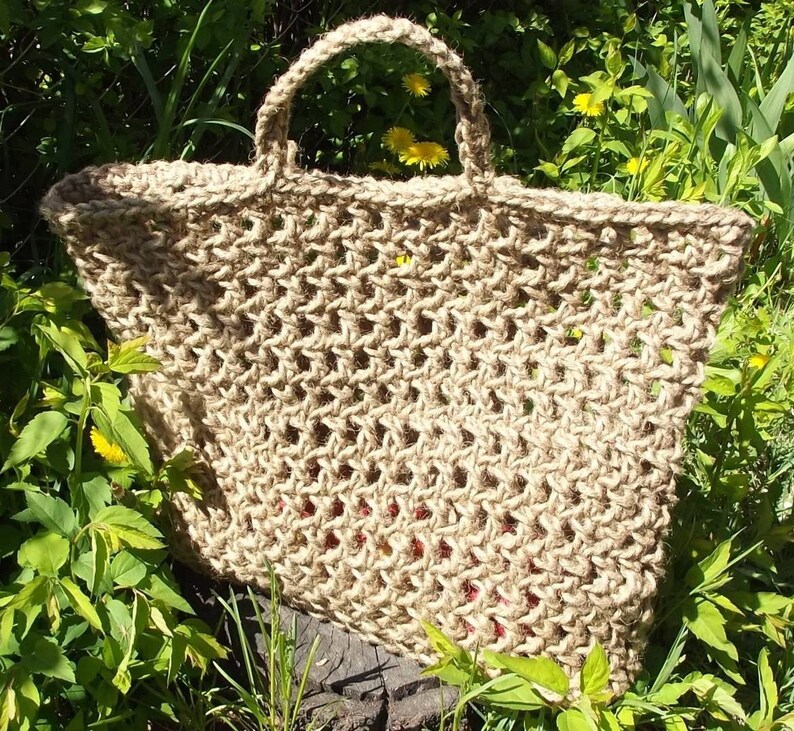 Straw bag french market basket shopping basket bag crochet Etsy