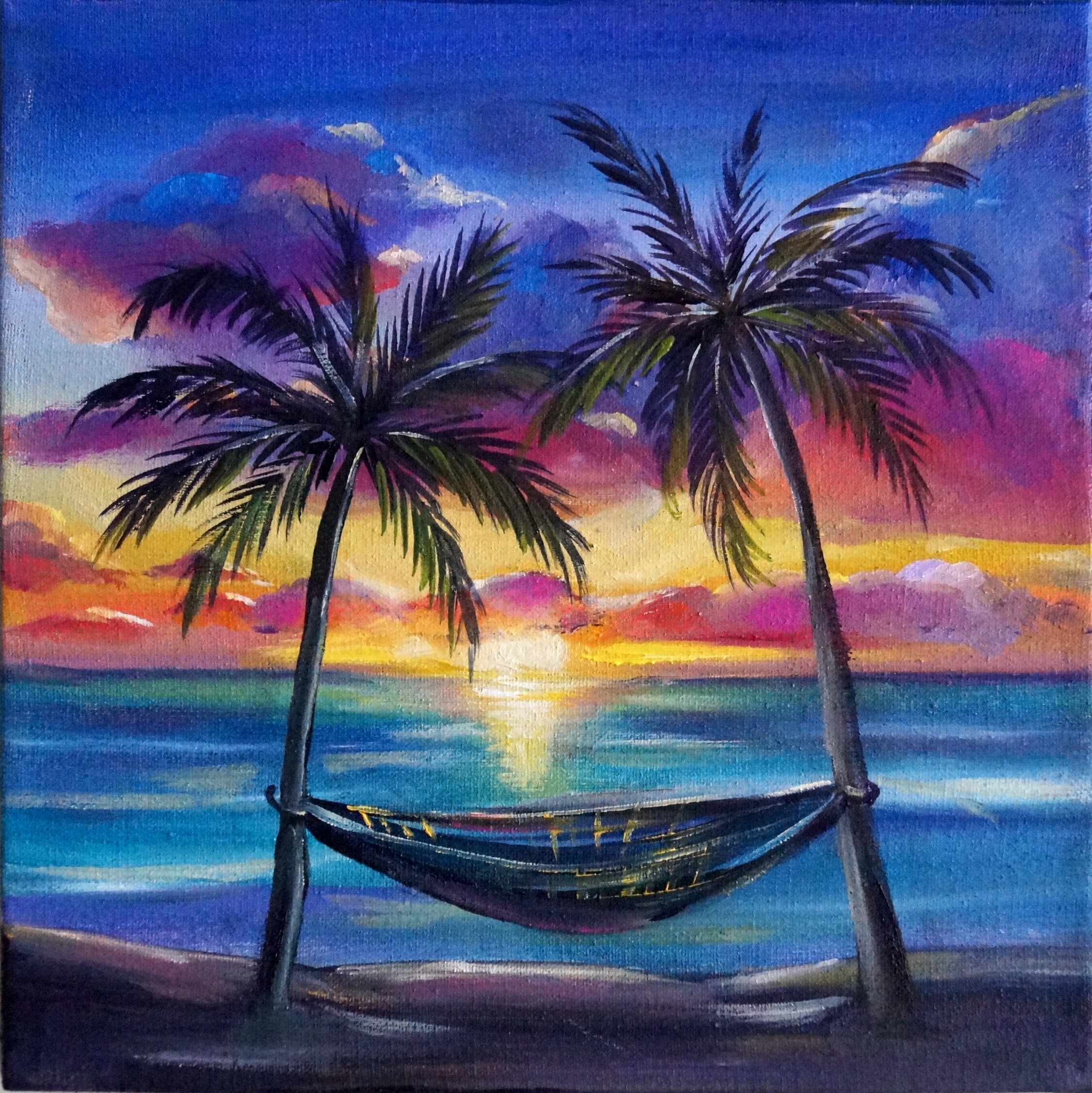 Seascape Painting Tropical Beach Original Art Hawaii Art Etsy