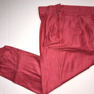 VTG Massimo Baldi Size Small 6 Petite Hot Pink 50s 60s Stirrup Foot Loop Pants
