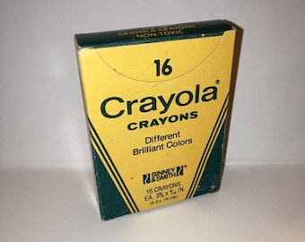 VTG Binney & Smith 16 Crayola Crayons Box 60s 70s Fabricado en EE. UU.