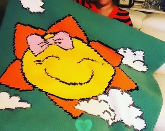 You Are MY Sun Crochet Toddler Blanket Graph