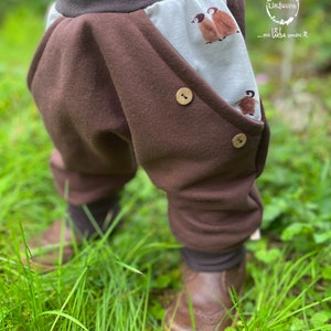 Sweat Jogger Bloomers Brown Penguin Kids Grow-Along Pants