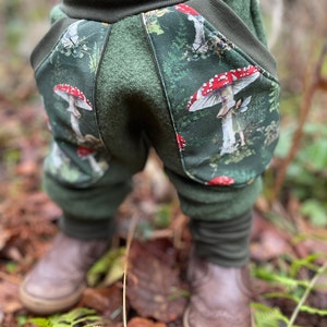 Woolwalk trousers khaki fly agaric elves pockets knee patches outdoor wax trousers