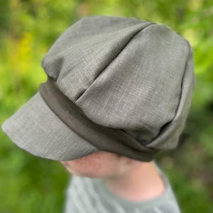 Michel hat balloon cap linen denim blue sun protection