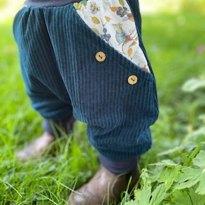 Bio BreitCordNicky Meeresblau Herbst Mäuse Pumphose Mitwachshose Bild 1