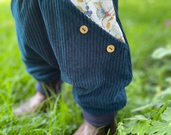 Bio BreitCordNicky Meeresblau Herbst Mäuse Pumphose Mitwachshose