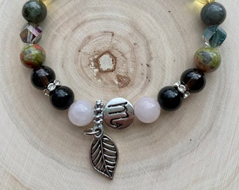 Scorpio Zodiac Reiki Charged Semiprecious Stone Stretch Bracelet