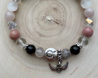 Taurus Zodiac Reiki Charged Semiprecious Stone Stretch Bracelet