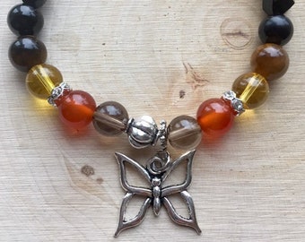 Intuition, Creativity and Energy Protective Nature Inspired Reiki Charged Stretch Bracelet