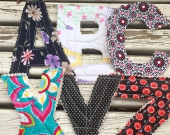 Fabric Alphabet Letters A to Z Full Set, Handmade 6.5 inch x 4.0 inches