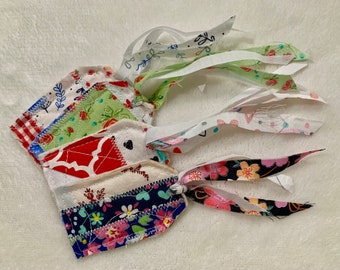 Handmade Fabric Gift Tags, Set of 4