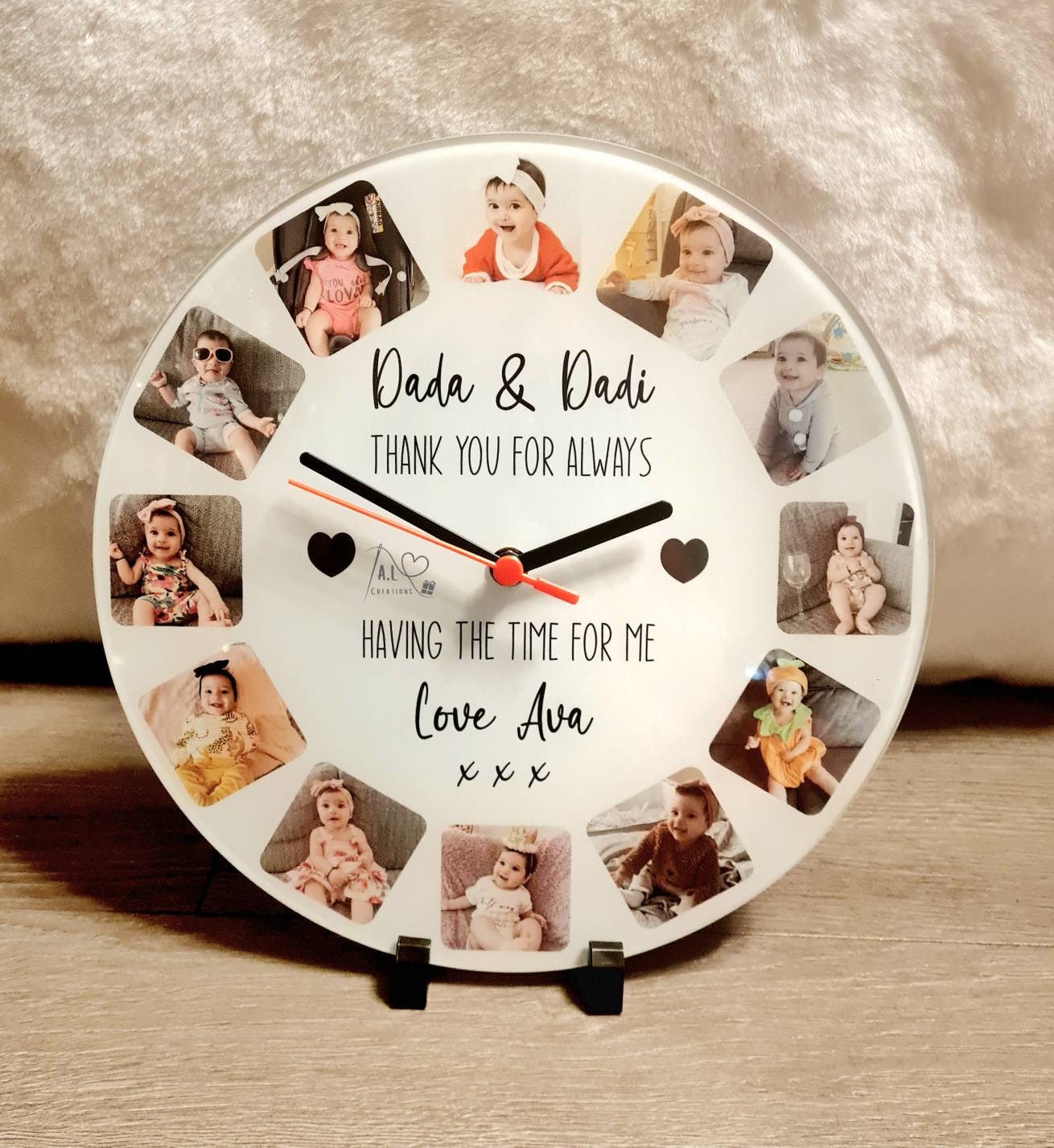 Personalised Photo Clock Etsy UK