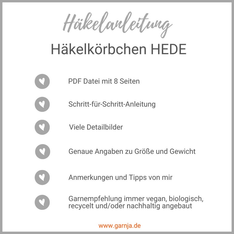 Häkelanleitung Häkelkörbchen HEDE zum hinhängen Hängekörbchen image 2