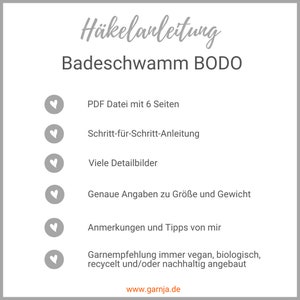 Häkelanleitung Badeschwamm BODO inkl. Schlaufe Bild 2