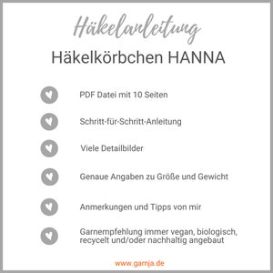 Häkelanleitung Häkelkörbchen HANNA in 2 Größen inkl. Deckel image 2