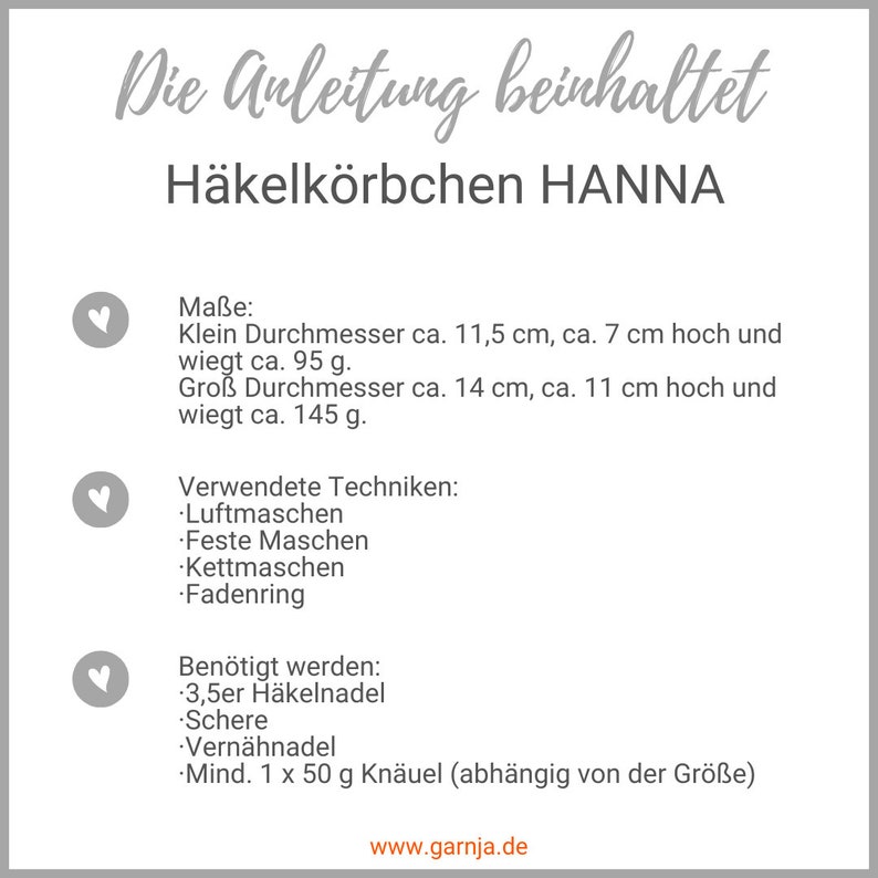 Häkelanleitung Häkelkörbchen HANNA in 2 Größen inkl. Deckel image 4