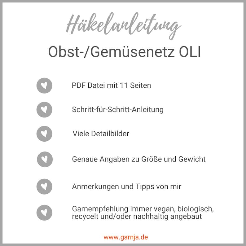 PDF Anleitung Obst/Gemüsenetz häkeln in 4 Größen Bild 2