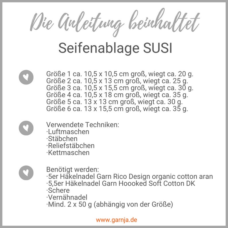 Häkelanleitung Seifenablage SUSI in 6 Größen für feste Seifenstücke Bild 4