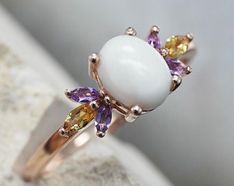 Breastmilk ring 14k gold, solid, real gold. Breastmilk oval stone and leaf shaped crystals in  gold. KeepsakeMom