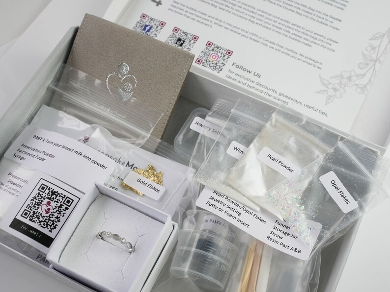 DIY Kit Breast Milk Jewelry DIY Kit 10mm Heart Necklace. Breastmilk Jewelry DIY Kit Sterling