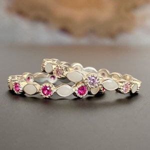 Keepsake Breastmilk Ring | Stackable Thin Band in Rose, Yellow Gold or Sterling Silver 925 | KeepsakeMom