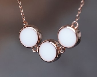 Three disc necklace Handmade item.