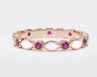 Breast milk jewelry ring, fine band with gems and crystals of birth month color. Breastmilk sterling silver stacker ring. Mother's Day Gift.