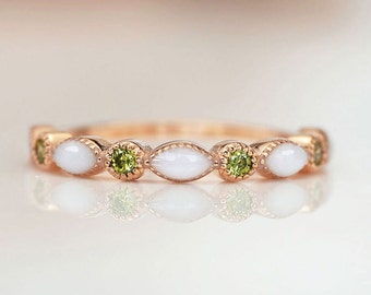 Breast milk jewelry ring, fine band with gems and crystals of birth month color. Breastmilk sterling silver stacker ring. Mother's Day Gift.