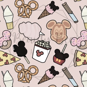 Snacks Boho Seamless Pattern