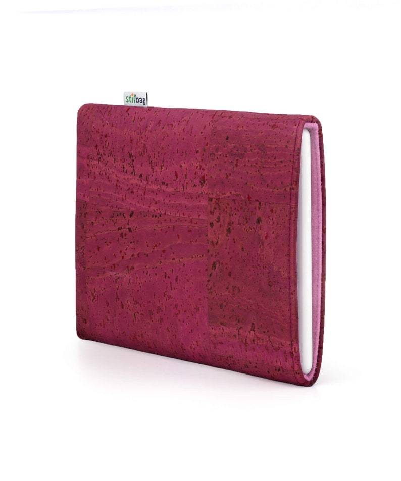 E-book Reader H\u00fclle aus Kork und Wollfilz Farbe pink altrosa