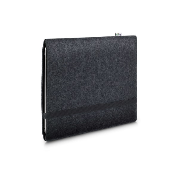 Hülle für Tablet PC aus Wollfilz // Farbe anthrazit - schwarz // Passgenau angefertigte Tasche // Etui Case // Kollektion FINN