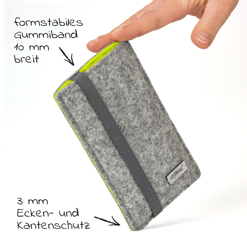 Handyhülle für Fairphone aus Wollfilz Handytasche passend für Fairphone 5 Fairphone 4 Fairphone 3 Fairphone 3 Bild 5