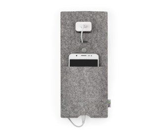 Étui de charge universel pour smartphones - couleur gris clair