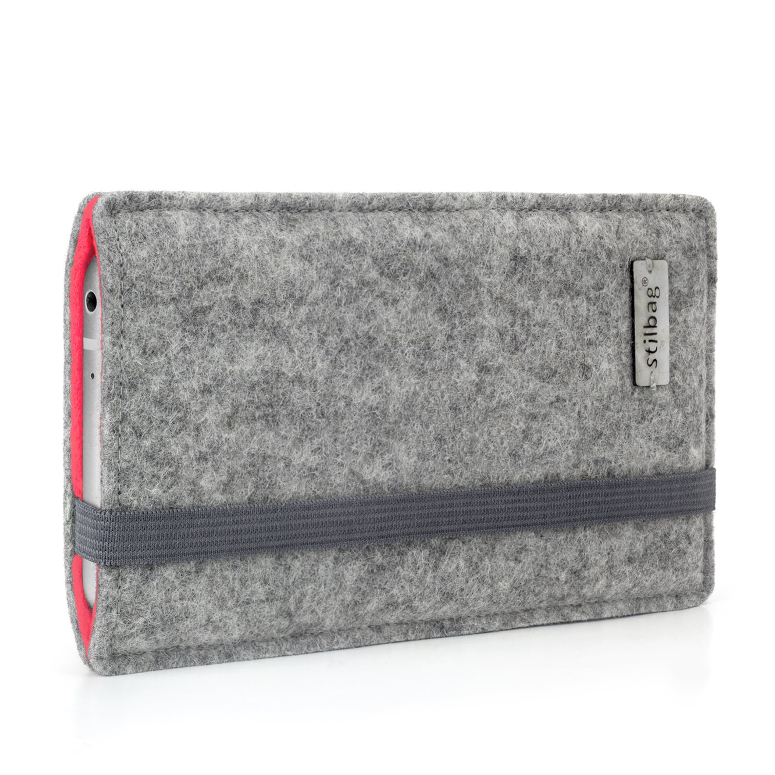 Smartphone Sleeve Custom Made of Wool Felt // Color Light Gray Etsy