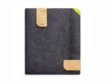 Custom made wool felt tablet sleeve || E-Ink tablet case || Merino felt notebook cover || "KUNO" model