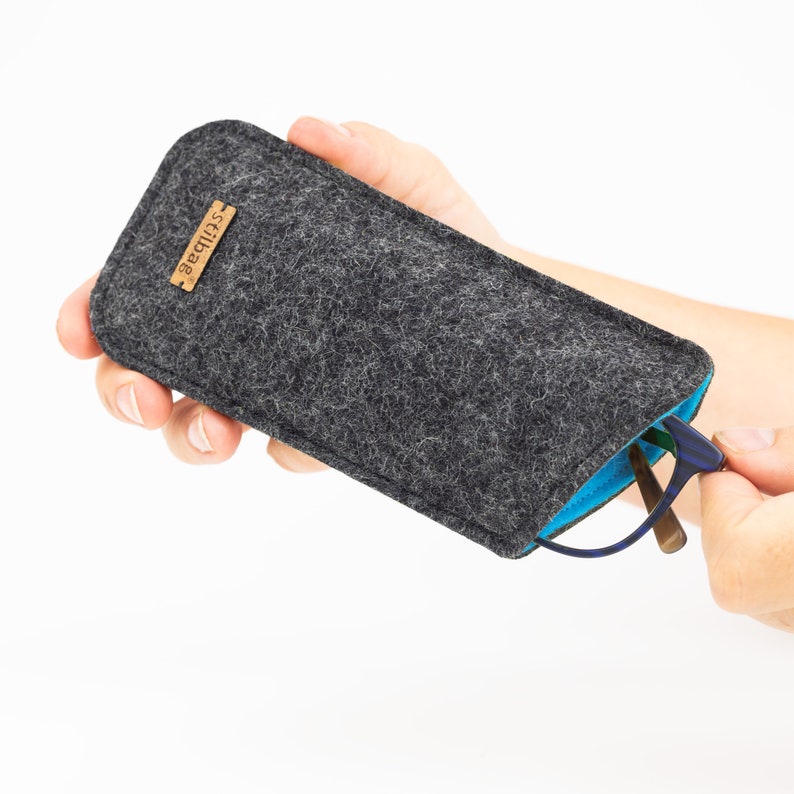 Glasses case made of soft wool felt, protective sleeve for eyewear and sunglasses, suitable for men and women image 6