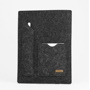 Tablet Tasche nach Maß aus Wollfilz passend für alle Paper Tablets / Notebook Hülle mit/ohne Stiftfach / stilvolle Schutzhülle von Stilbag