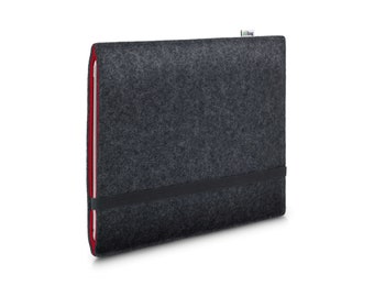 Funda para tableta hecha a medida de fieltro de lana, bolsa para portátil E-Ink / antracita / gris claro / modelo “FINN”