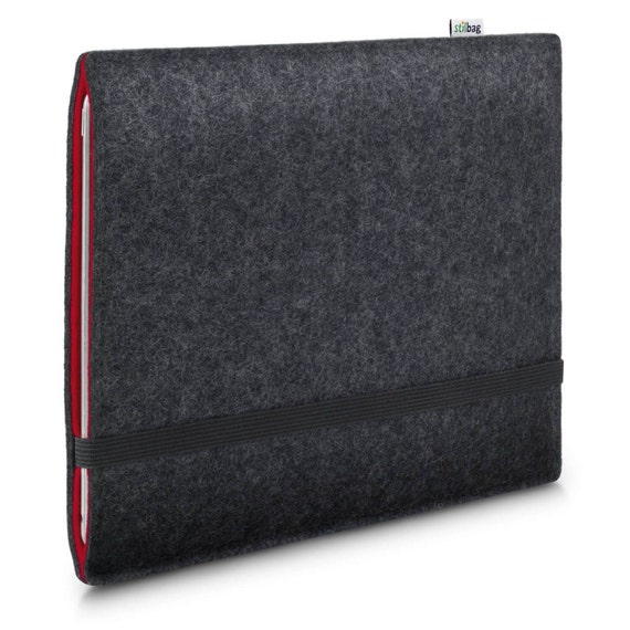 Stilbag E-Reader Tasche Für Kindle Oasis (9. Gen) - Wollfilz, Hellgrau, Mit Rosa Gummiband, Made In Germany