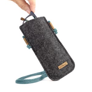 Crossbody-brillenkoker van wolvilt, beschermhoes voor brillen en zonnebrillen, gepersonaliseerde cadeaus voor mannen en vrouwen van Stilbag