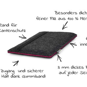 Filzhülle für PocketBook E-Reader Tasche FINN passend für alle PocketBook Modelle Bild 5