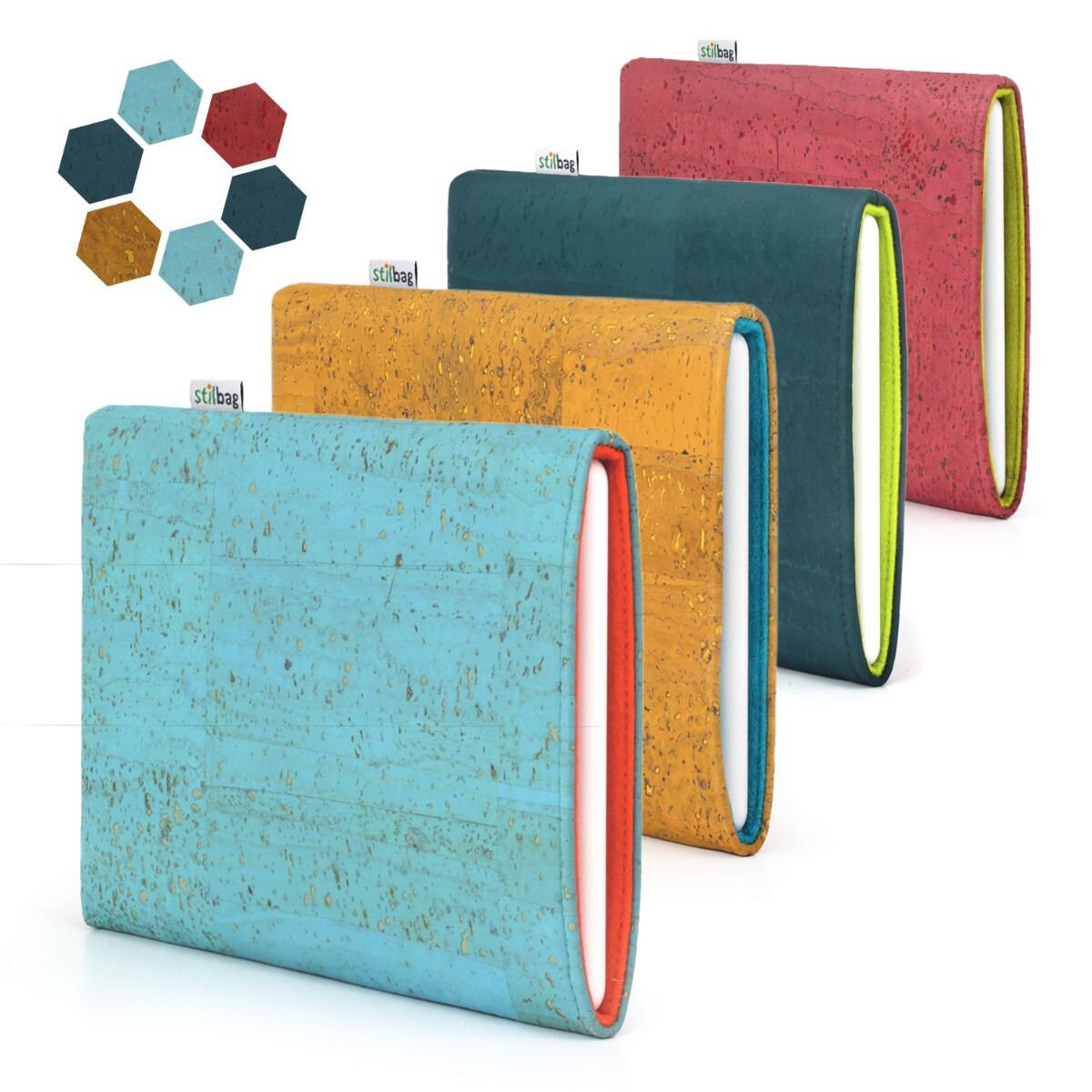 Stilbag EReader Hülle VIGO Für Tolino Epos 2 – Nachhaltige Korktasche Mit Wollfilz, Made In Germany