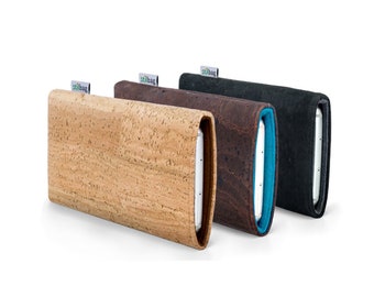 Sleeve for Samsung Galaxy S24, S24+, S24 Ultra - phone bag made of cork and felt "VIGO