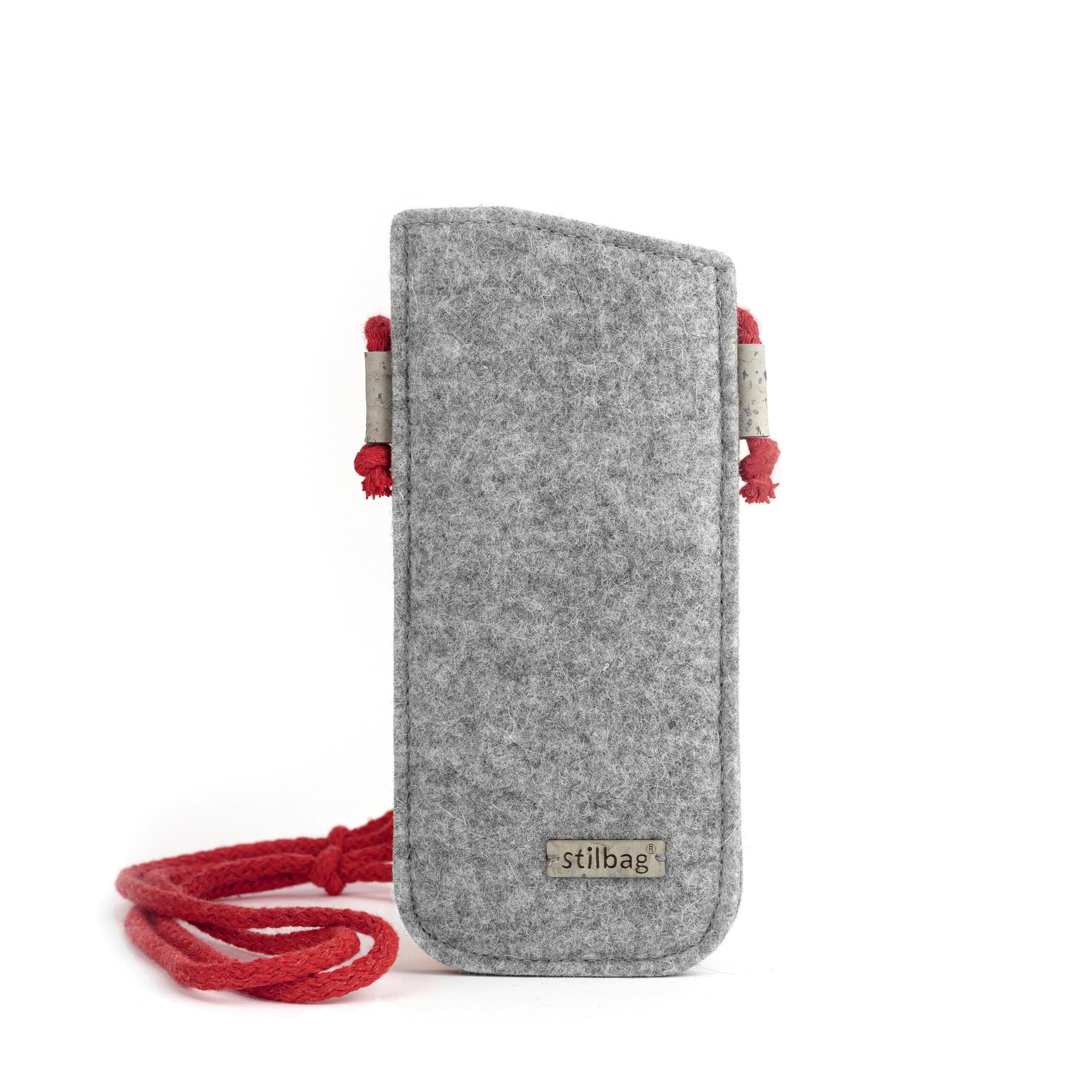 Brillenetui FINN Aus Wollfilz - Schutzhülle Für Brillen Hellgrau/azur