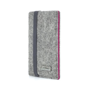 Handyhülle für iPhone 15, 15 Plus, 15 Pro, 15 Pro Max / passgenaue Handytasche aus echtem Wollfilz/Hochwertige Schutzhülle FINN von Stilbag