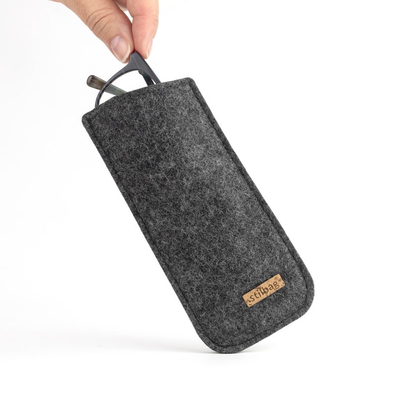 Glasses case made of soft wool felt, protective sleeve for eyewear and sunglasses, suitable for men and women image 2