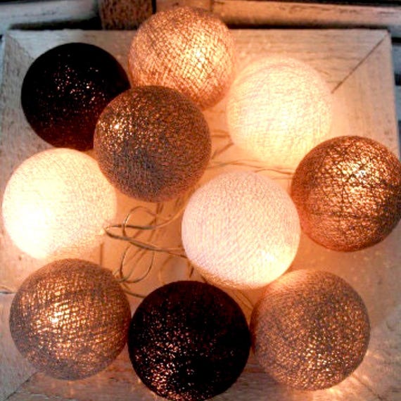 20er Cottonballs Lichterkette 