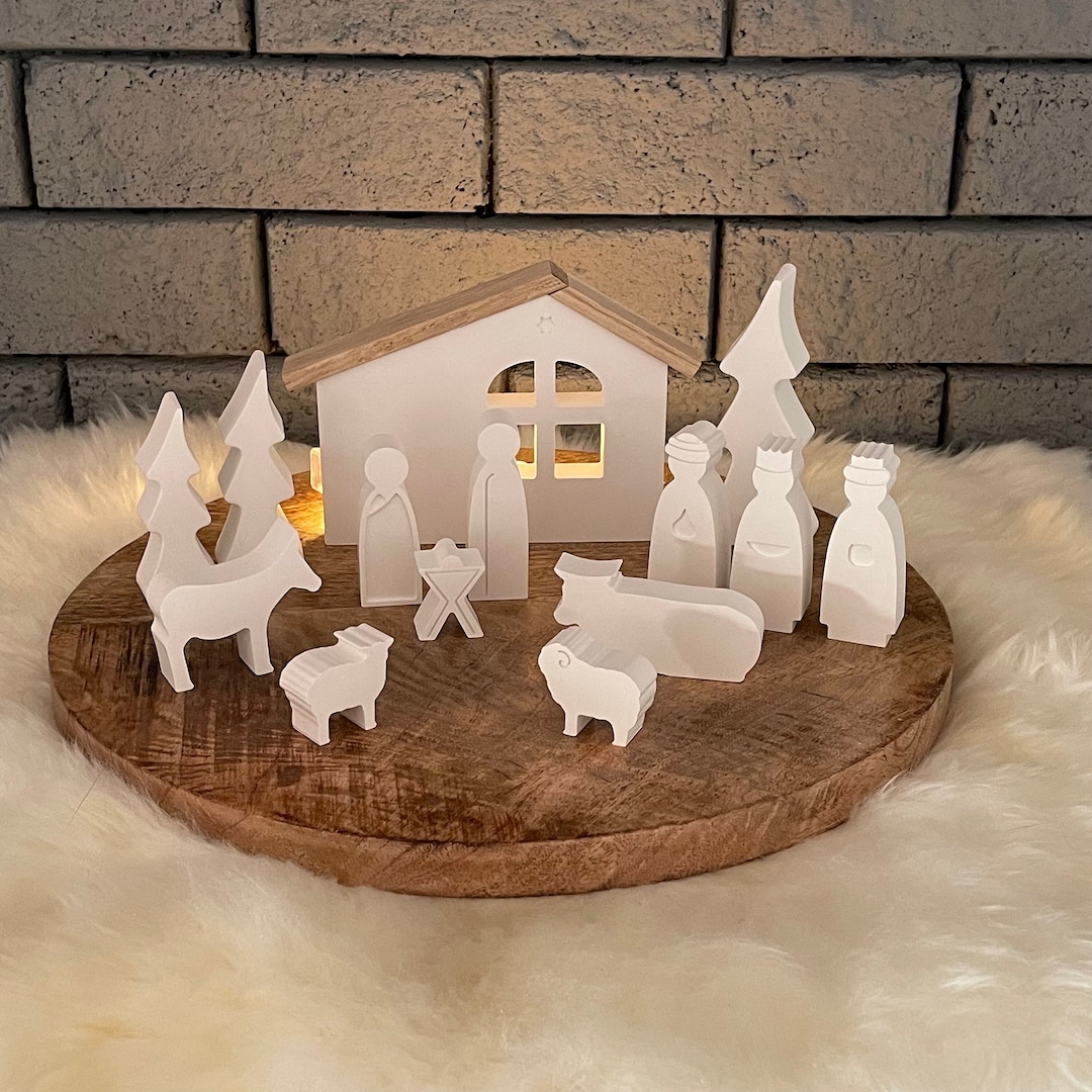 Krippe Weihnachten Weihnachtskrippe Deko, Raysin Krippe, Krippenfiguren 