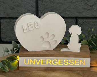 Unforgettable - Decoration set dog - 3 different dogs to choose from memory light light box comfort light souvenir pet