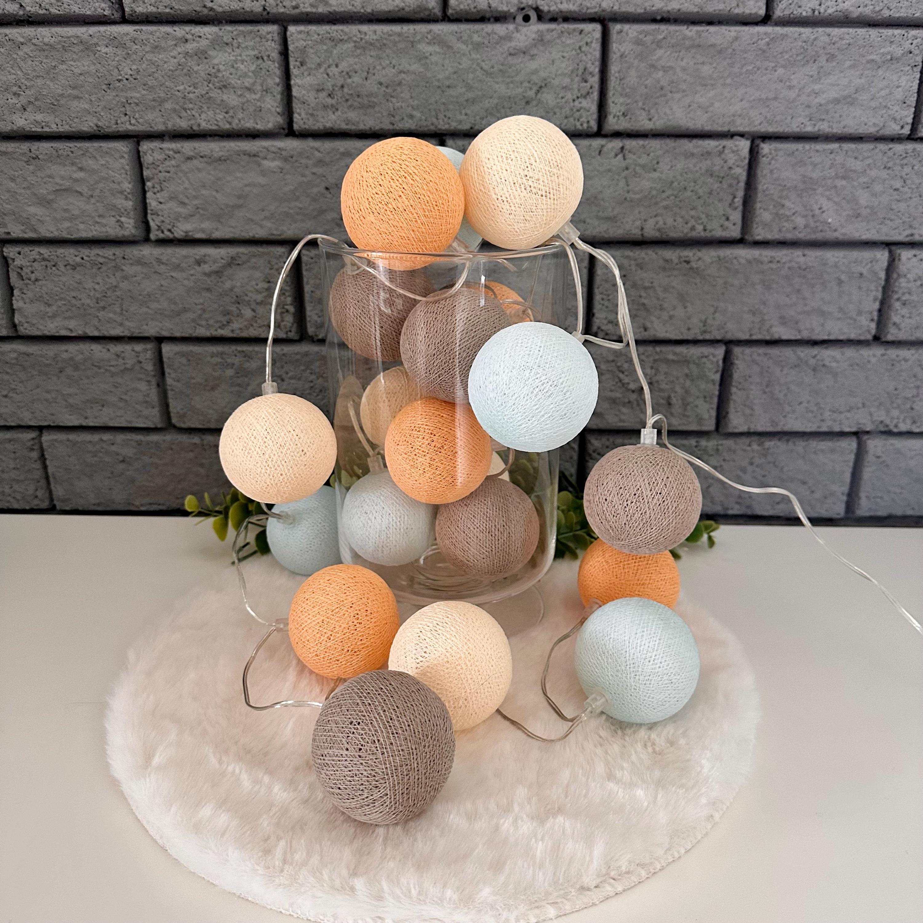 Cotton ball lichterkette
